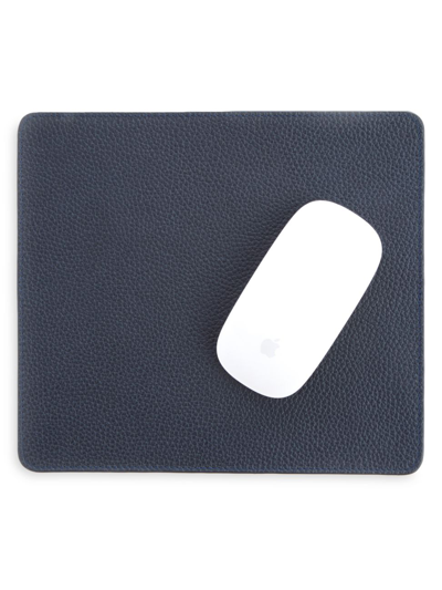 Royce New York Modern Leather Mouse Pad In Navy