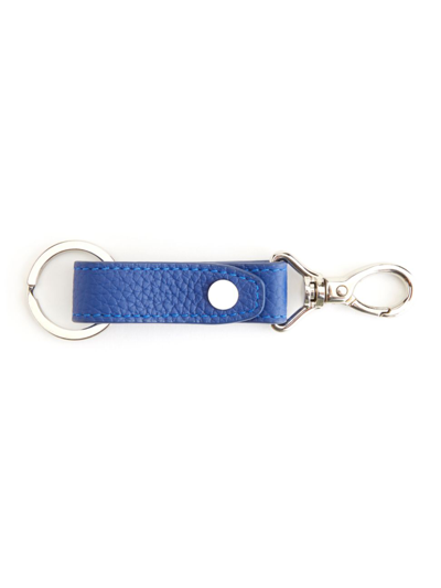 Royce New York Leather Valet Key Chain In Cobalt Blue