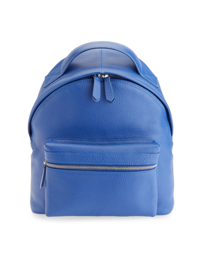 Royce New York Pebble Grain Leather 13" Laptop Backpack In Cobalt