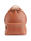 Royce New York Leather Laptop Backpack In Tan