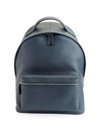 Royce New York Personalized Leather Executive Backpack In Navy
