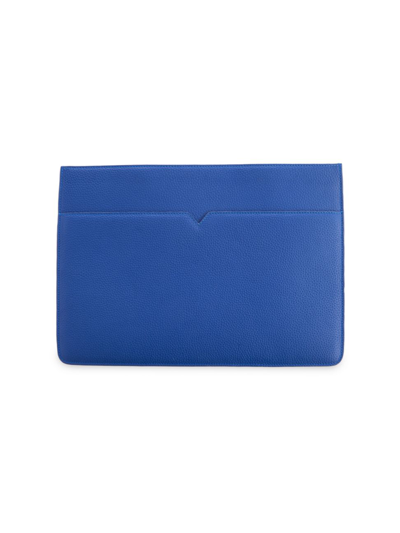 Royce New York Leather Laptop Backpack In Cobalt