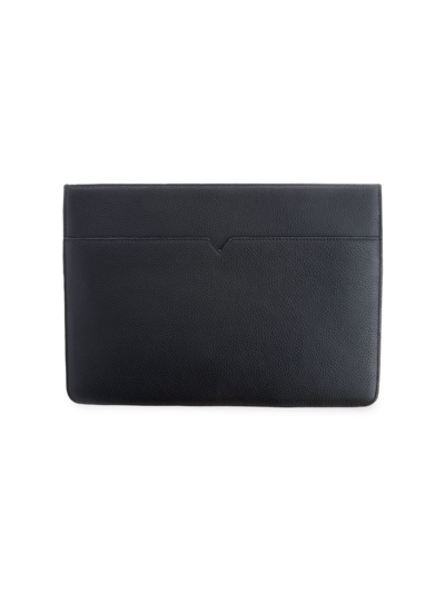 Royce New York Leather Laptop Backpack In Black