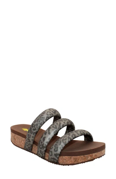 Volatile Gillette Slide Sandal In Pewter