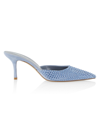 Paris Texas Hollywood 95mm Crystal-embellished Mules In Light Sapphire