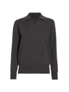 Saks Fifth Avenue Collection Cashmere Polo Sweater In Ashley Blue