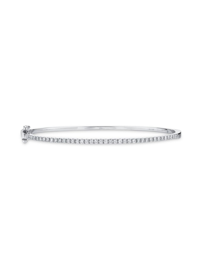 Saks Fifth Avenue Women's 14k White Gold & 0.62 Tcw Diamond Bangle Bracelet