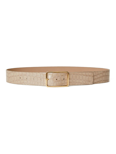B-low The Belt Milla Croc-embossed Leather Belt In Light Taupe Gold ...