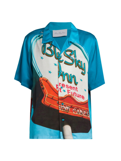 Blue Sky Inn Graphic-print Short-sleeve Shirt In Crystal Ball Print