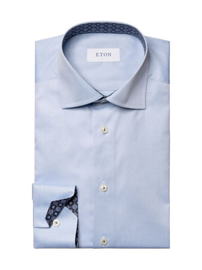 Eton Slim-fit Medallion Print Shirt In Blue