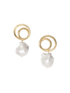 COMPLETED WORKS WOMEN'S MAIN COILING 14K GOLD-PLATE & PEARL EARRINGS
