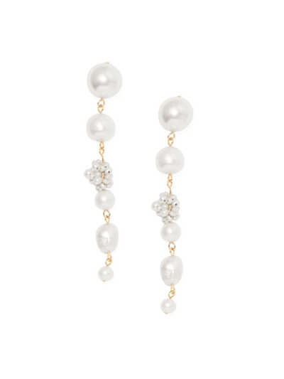Completed Works Women's Ebb Poetic Justice 14k-gold-plated & Cultured Freshwater Pearl Drop Earrings In Yellow Gold