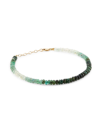 Jia Jia Women's Arizona 14k Yellow Gold & Emerald Beaded Bracelet In Green