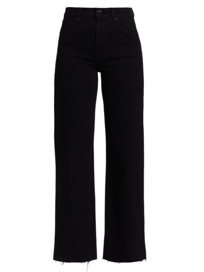 Slvrlake Women's Grace High-rise Wide-leg Jeans In Jet Black