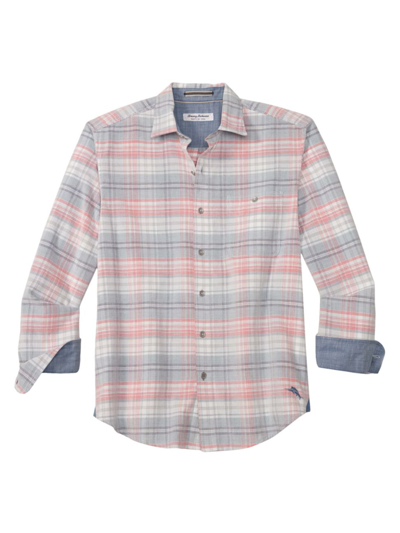 Tommy Bahama Coastline Cord Regular Fit Carmel Plaid Shirt In Denimblau