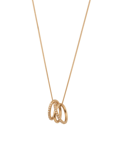 Completed Works Women's Tied Flow 14k Gold-plate & White Topaz Necklace In Yellow Gold