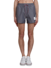 Thom Browne Stretch Nylon Swim Shorts In Grey
