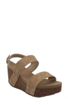 Volatile Summer Love Platform Wedge Sandal In Beige