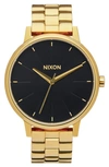 Nixon Women's Kensington Stainless Steel Bracelet Watch 37mm In Gold/black