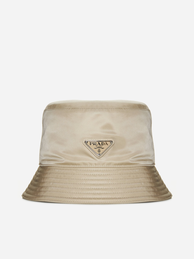 Prada Re-nylon Bucket Hat In Neutral