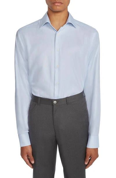 Jack Victor Greene Cotton Button-up Shirt In Sky Blue