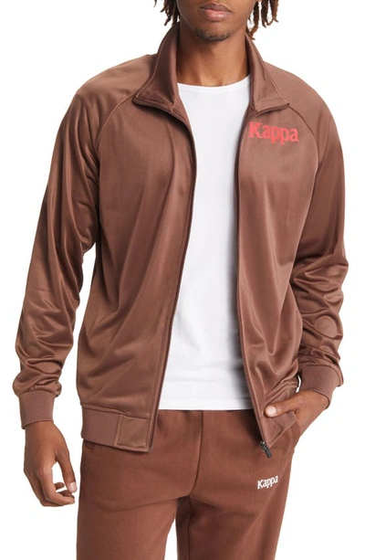 Kappa Authentic Angost Track Jacket In Brown Dk