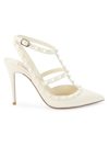 Valentino Garavani Women's Rockstud Leather Pumps In Avorio