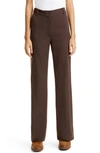 Nili Lotan Arielle Virgin Wool Pants In Brown