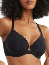 Bare The Effortless Front-close Lace Bra In Black