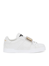 Dolce & Gabbana Dolce E Gabbana Mens White Leather Sneakers In White