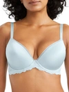 Calvin Klein Seductive Comfort Lift Convertible Push-up Bra In Palest Blue