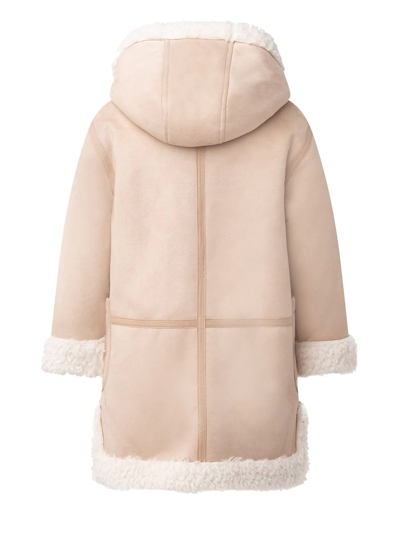Chloé Teen Faux-fur Lined Coat In Neutrals