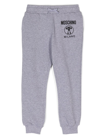 Moschino Kids' Logo-print Detail Track Pants In Grey