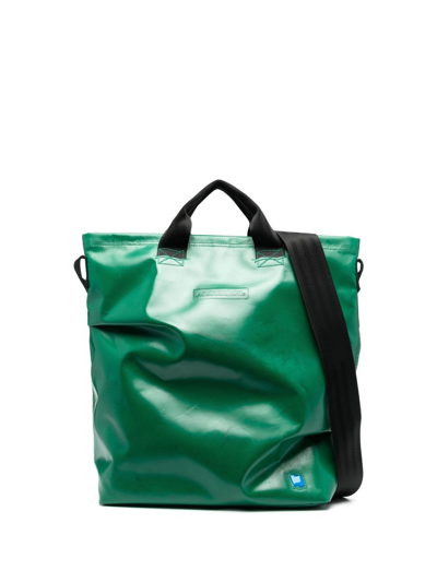 Ader Error Colour-block Tote Bag In 绿色