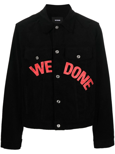 We11 Done Black Spread Collar Jacket