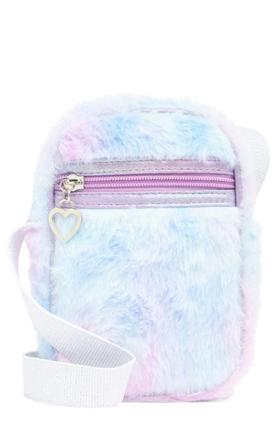 Capelli New York Kids' Faux Fur Phone Bag In Cool Combo