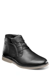 Nunn Bush Otto Plain Toe Chukka Boot In Black Tumbled