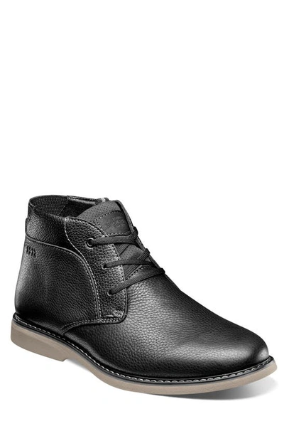 Nunn Bush Otto Plain Toe Chukka Boot In Black Tumble