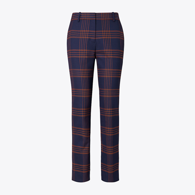 Tory Sport Tory Burch Yarn-dyed Twill Golf Pant In Tory Navy Giant Plaid