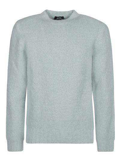 Apc . Mens Light Blue Other Materials Sweater In Green