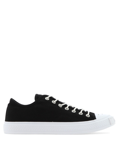Acne Studios Rubber-trimmed Canvas Trainers In Black