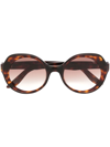 Lapima Round-frame Sunglasses In Brown