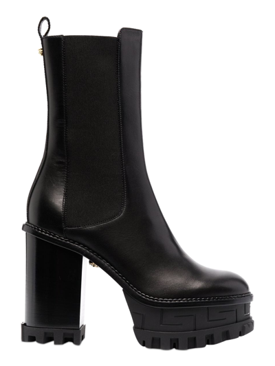 Versace Women's Boots -  - In Black Leather