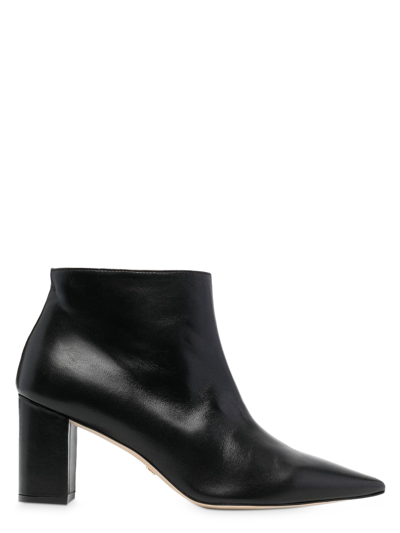 Stuart Weitzman 75mm Block Heel Ankle Boots In Black