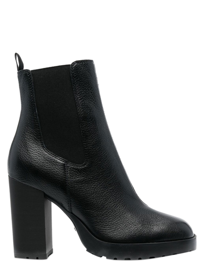 Hogan Women's Black Leather Ankle Boots