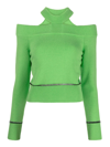 Alexander Mcqueen Womens Green Wool Sweater