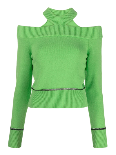 Alexander Mcqueen Womens Green Wool Sweater