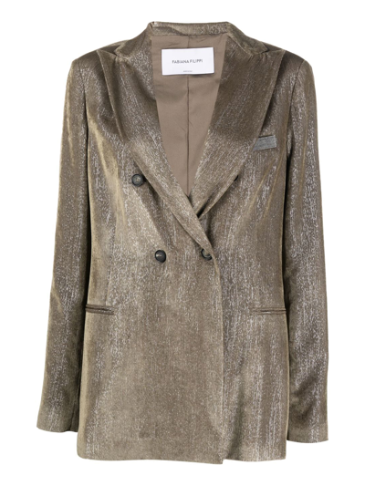 Fabiana Filippi Women's Jackets -  - In Brown Synthetic Fibers