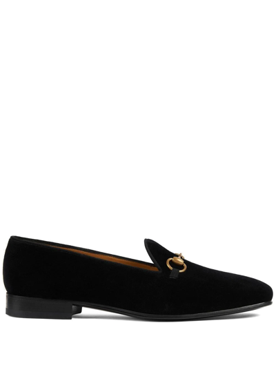 Gucci Horsebit Suede Loafers In Black