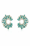 Ettika Opulent Crystal Stardust Open Circle Earrings In White